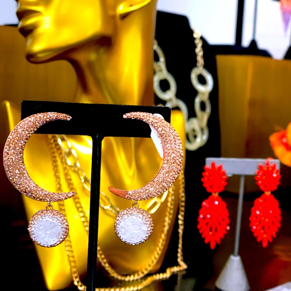 Crystal Sun & Moon Luna Sol Earrings